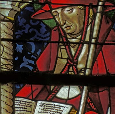 Window depicting Saint Jerome by French School